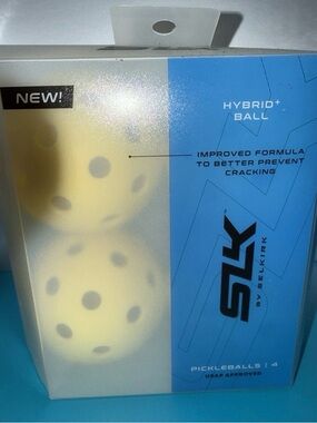 SLK Hybrid+ Pickleball Balls - Yellow (4 Pack)